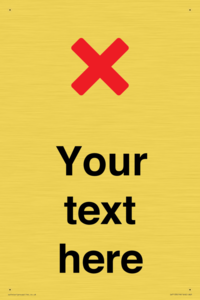 Custom plain background, red cross sign